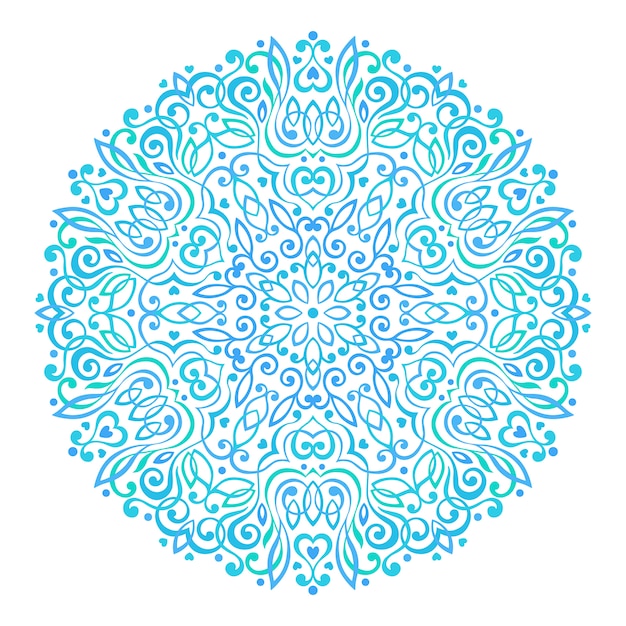 Mandala de flores abstractas. Elemento decorativo étnico para el diseño.