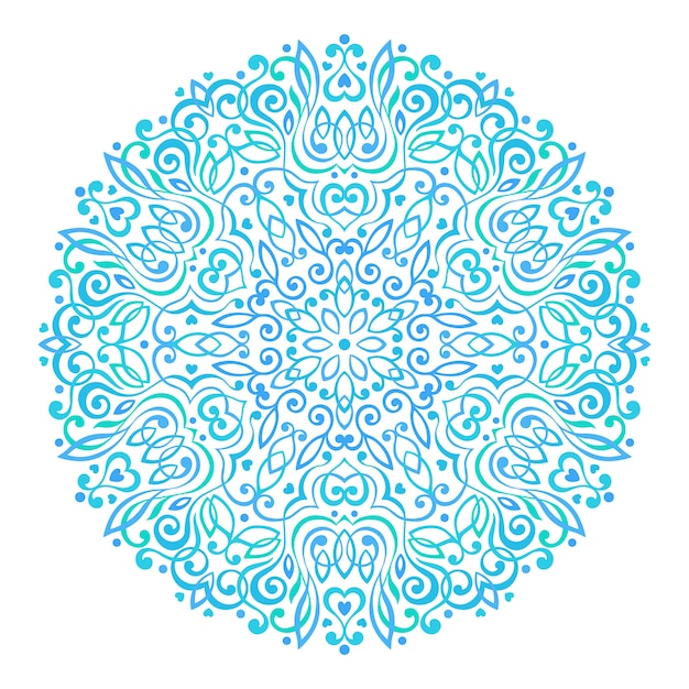 Mandala de flores abstractas. elemento decorativo étnico para el diseño.