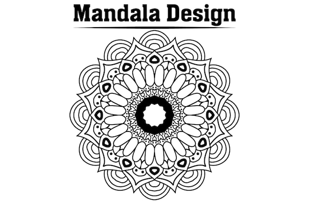 Mandala de flores circulares. Elementos decorativos antiguos. Patrón oriental, Henna, tatuaje, decoración.