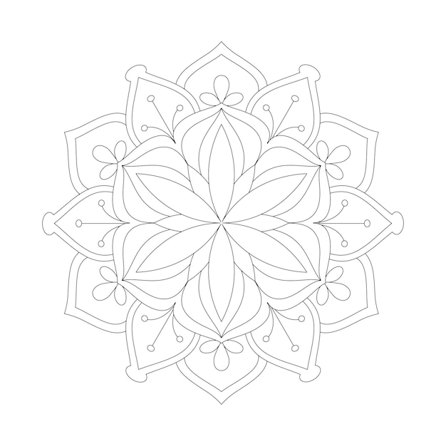 Mandala de flores para colorear libro kdp design