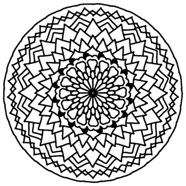 Mandala de flores para colorear para niños