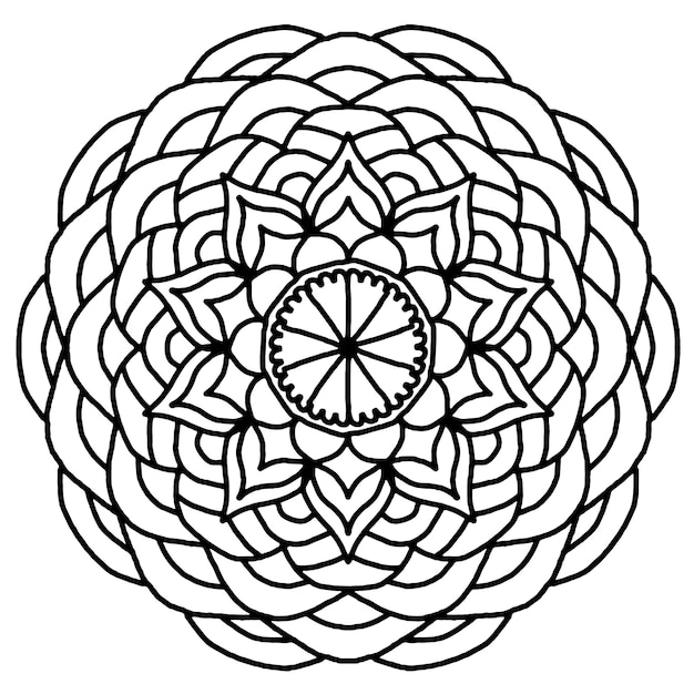 Mandala de flores para colorear para niños