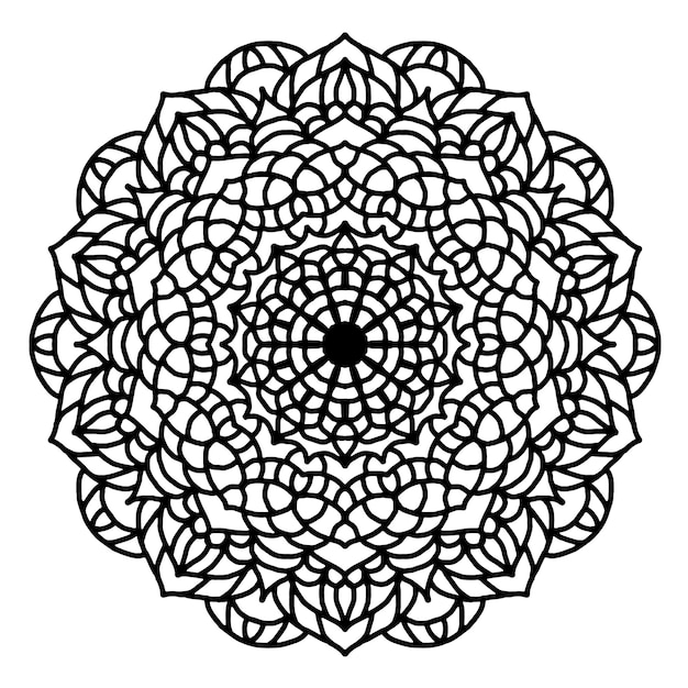 Mandala de flores para colorear para niños