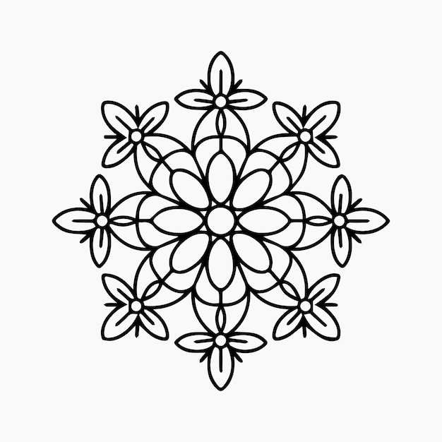 Mandala de flores para colorear página de mandala de flores