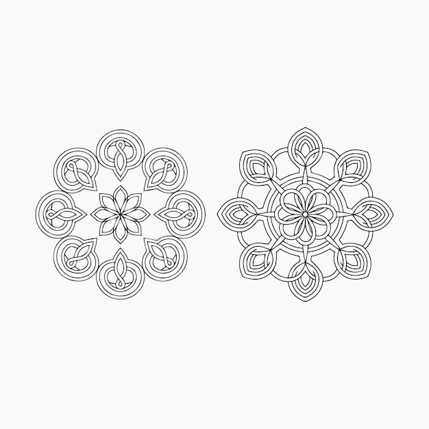 Mandala de flores para colorear páginas patrón de mandala