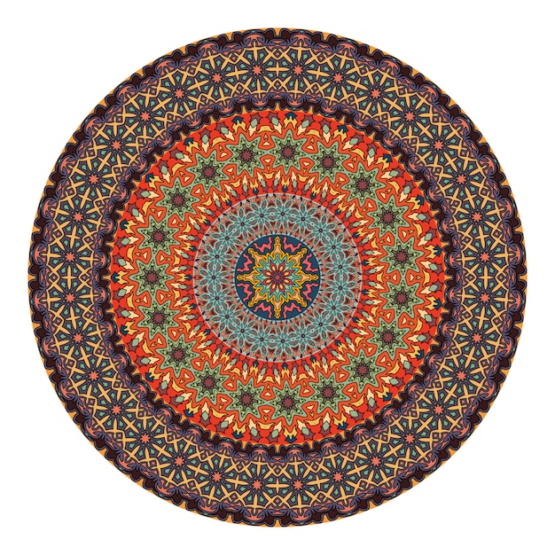 Mandala de flores para colorear