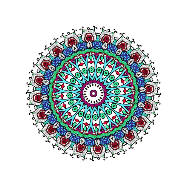 Mándala de flores. Elementos decorativos antiguos. Patrón oriental, . Ilustración. Página del libro para colorear