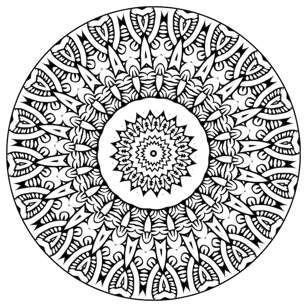 Mándala de flores. Elementos decorativos antiguos. patrón oriental.