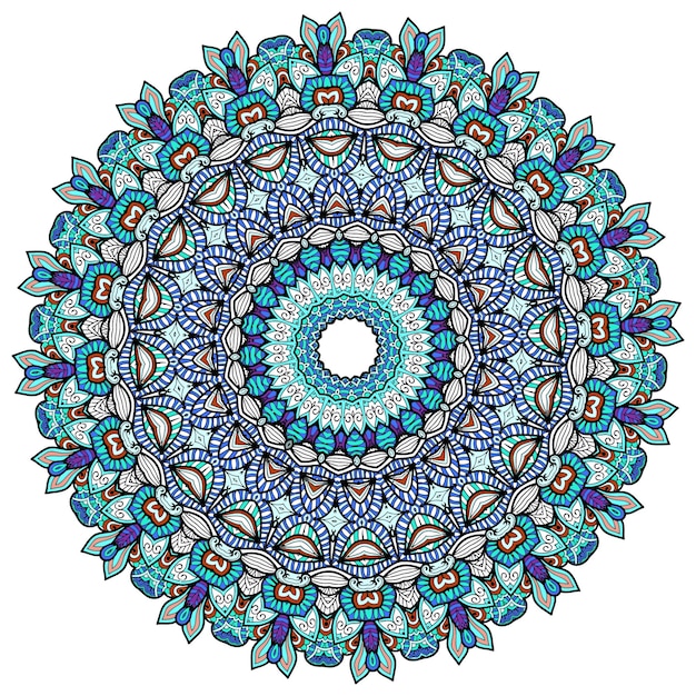 Mándala de flores. Elementos decorativos antiguos. patrón oriental
