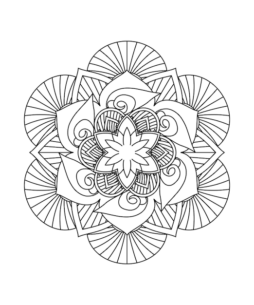 Mandala de flores Elementos decorativos vintage 49 Patrón oriental Islam Árabe Indio Marroquí