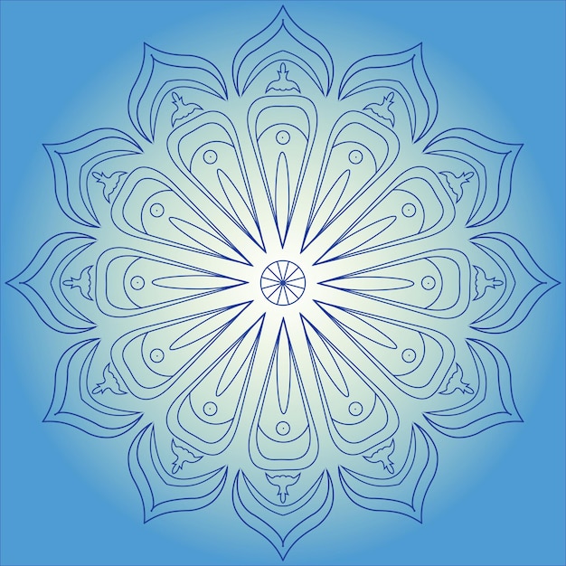 Mandala Flores Elementos decorativos vintage Ilustración de vector de patrón oriental