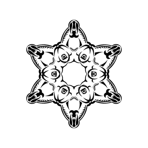 Mandala de flores. Elementos decorativos vintage. Patrón oriental, ilustración vectorial. Islam, árabe, indio