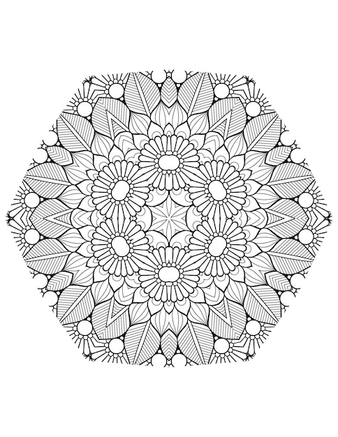Mándala de flores. mándala Página para colorear de mandalas. Flor