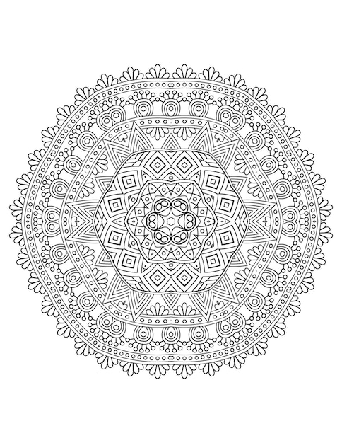 Mándala de flores. mándala Página para colorear de mandalas. Flor