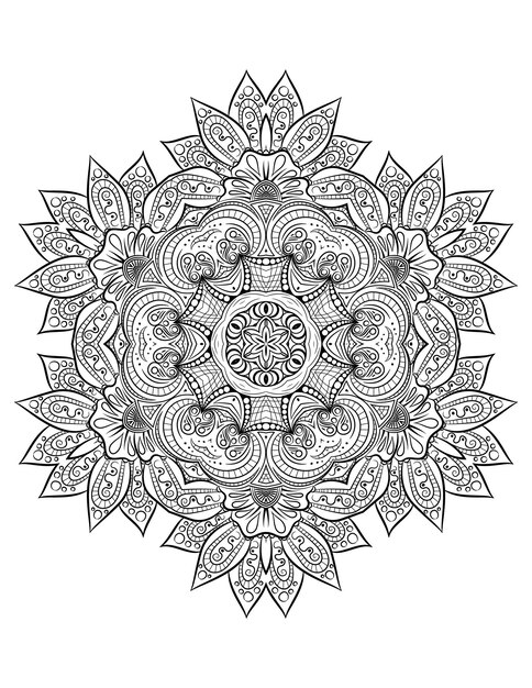 Mándala de flores. mándala Página para colorear de mandalas. Flor