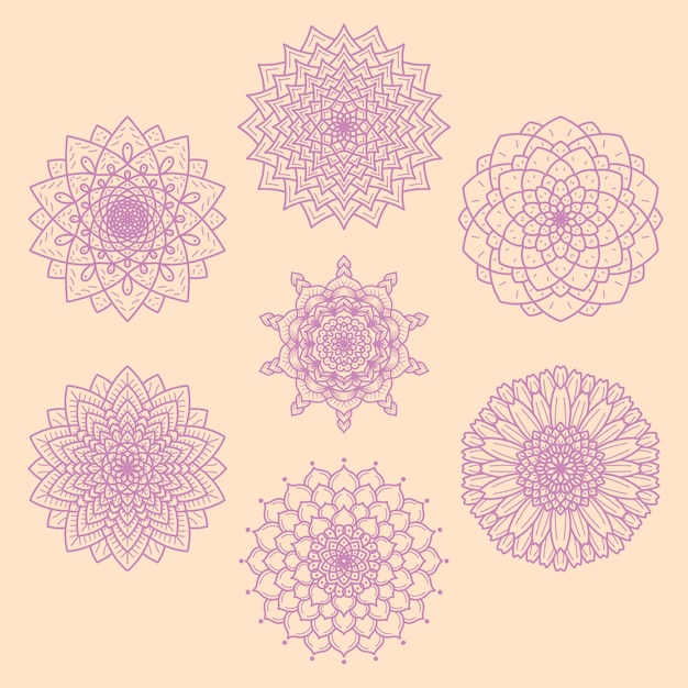 Vector mandala de flores