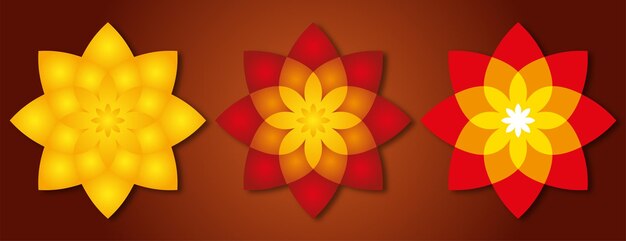 Mandala Flower Vector Diseño de arte digital corporativo
