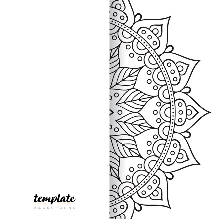 Vector mandala fondo blanco. ornamento floral redondo