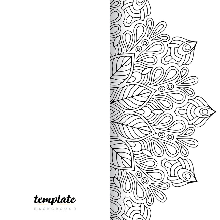 Vector mandala fondo blanco. ornamento floral redondo