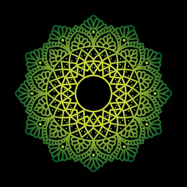 Mandala con fondo negro
