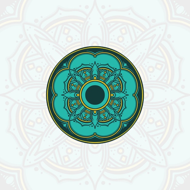 Vector mandala para el fondo de ramadan kareem