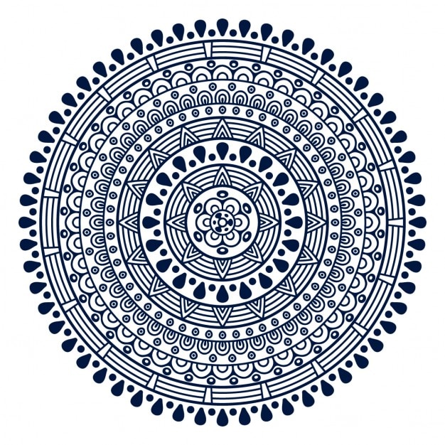 Vector mandala con formas circulares