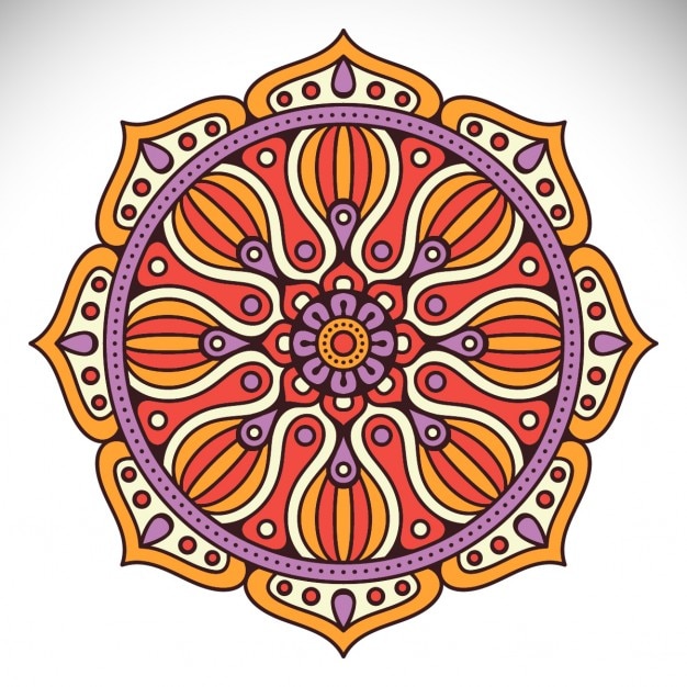 Mandala con formas florales