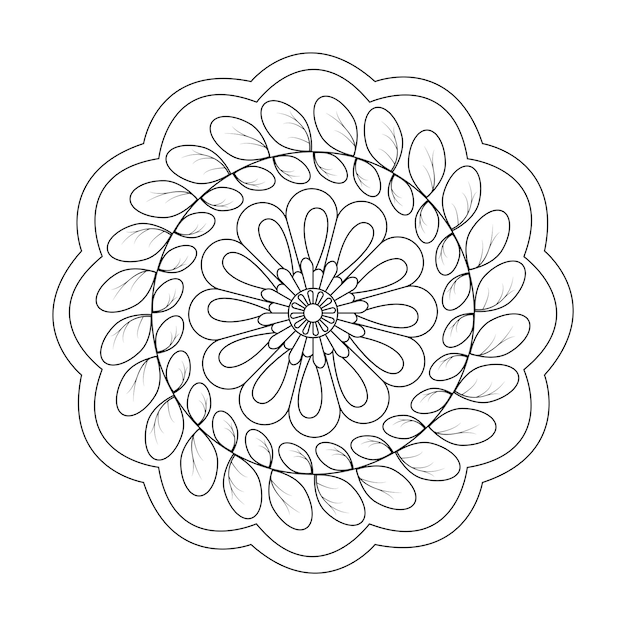 Mandala Geometría Sagrada página de libro para colorear