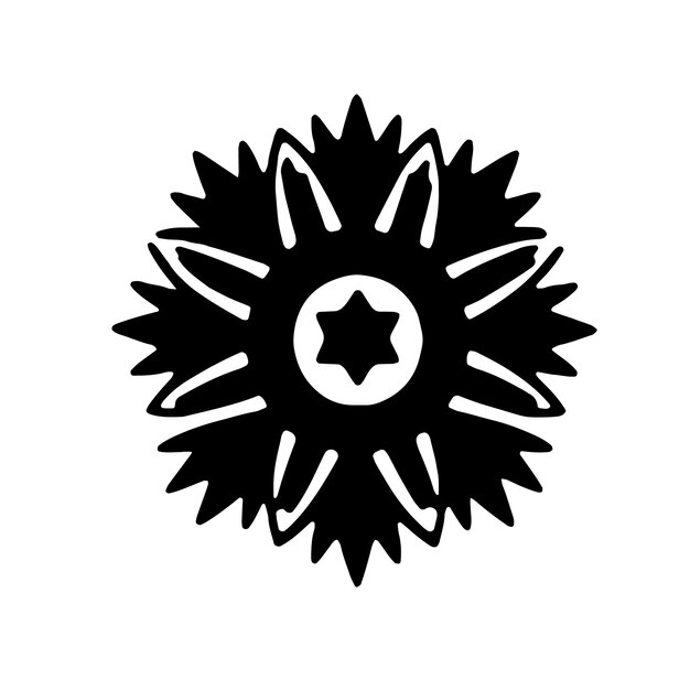 Mandala geométrica Clipart Libro de colorear Mandala musulmana Ornamento redondo Patrón árabe Negro