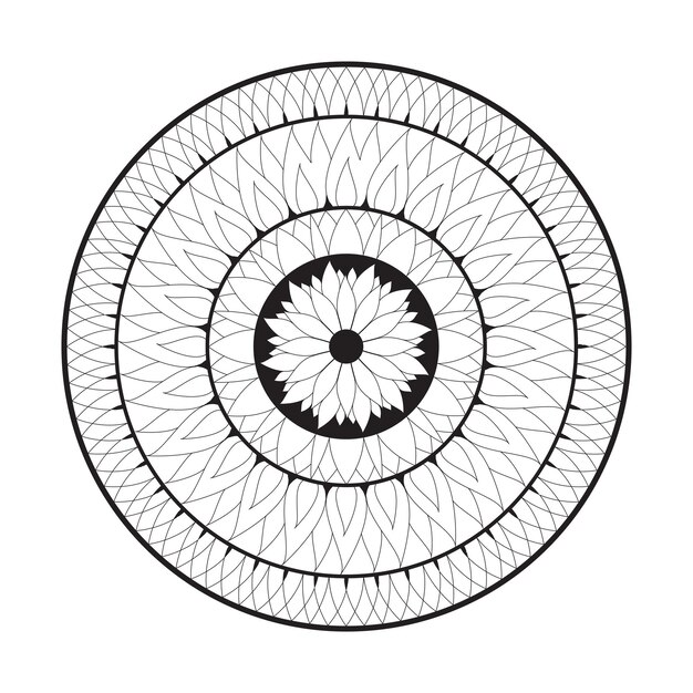 Mandala geométrica dibujo círculo sagrado