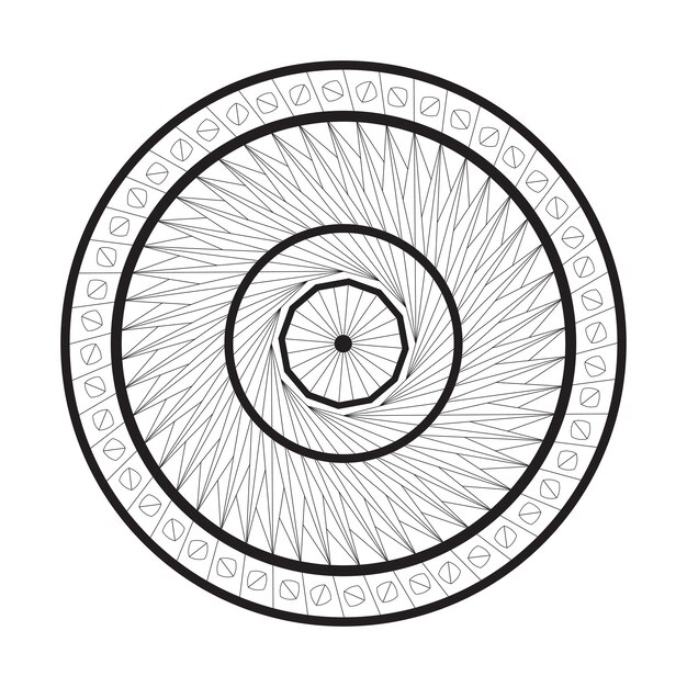 Mandala geométrica dibujo círculo sagrado