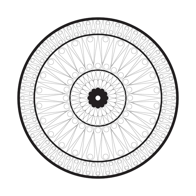 Mandala geométrica dibujo círculo sagrado