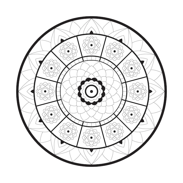 Mandala geométrica dibujo círculo sagrado