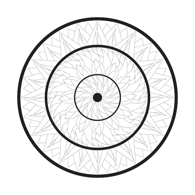 Mandala geométrica dibujo círculo sagrado