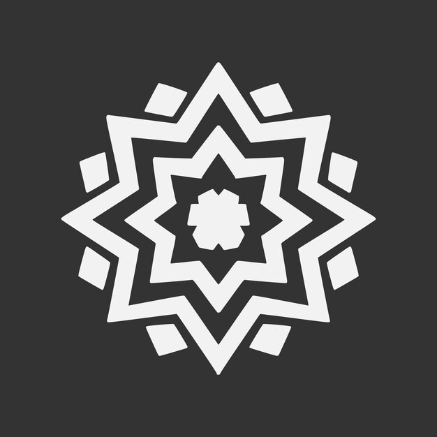 Mandala geométrica islámica abstracta Elemento decorativo étnico