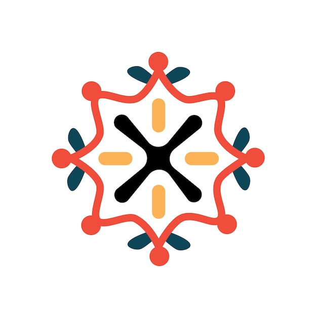 Mandala geométrica moderna con colores vibrantes