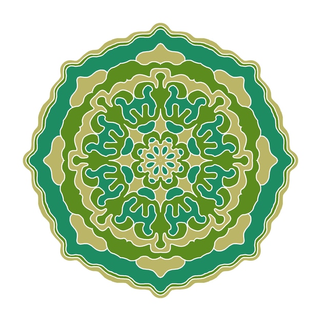 Mandala geométrica verde