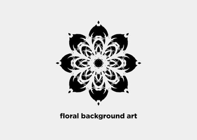 Mandala hermosa ilustración creativa motivo de flores