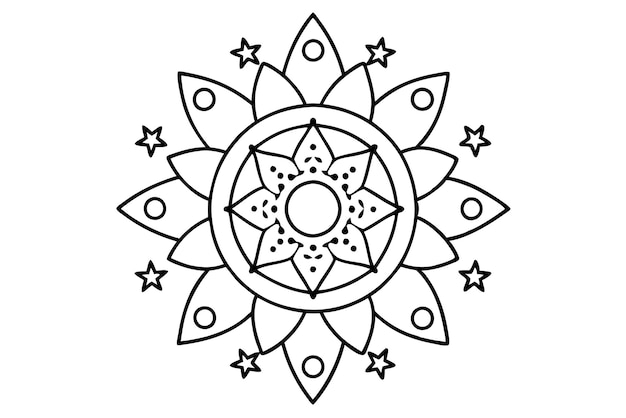 Mandala para ilustrar un libro para calmar la mente 7