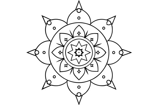 Mandala para ilustrar un libro para una fuga pacífica 1