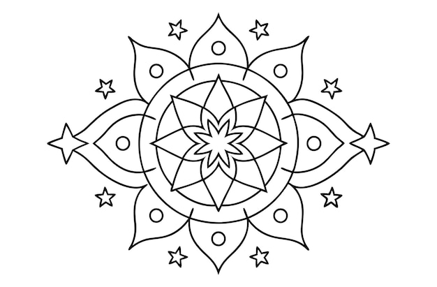 Mandala para ilustrar un libro para una fuga pacífica 2