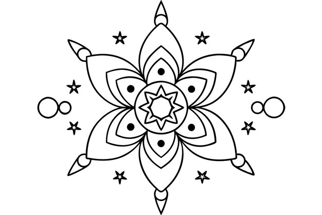 Mandala para ilustrar un libro con imágenes tranquilizadoras 13