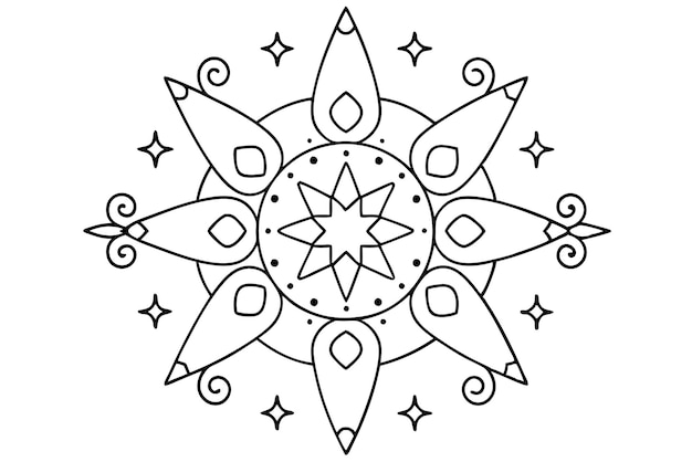 Mandala para ilustrar un libro para momentos sin estrés 10