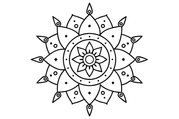 Mandala para ilustrar un libro para la terapia de alivio del estrés 4