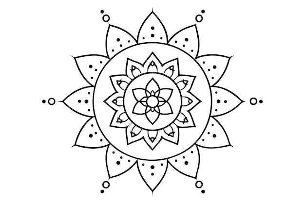 Mandala para ilustrar un libro para la terapia de alivio del estrés 7