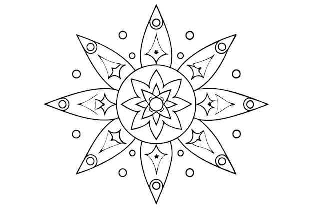 Mandala para ilustrar libros para la creatividad enfocada 8