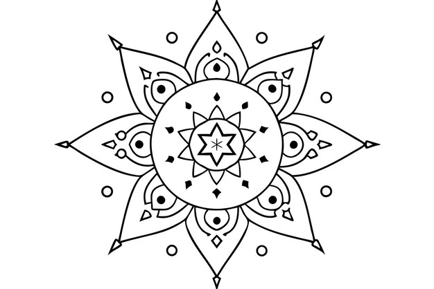 Mandala para ilustrar libros con detalles elegantes 1
