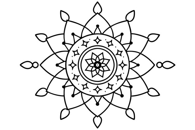 Mandala para ilustrar libros con diseños intrincados 12