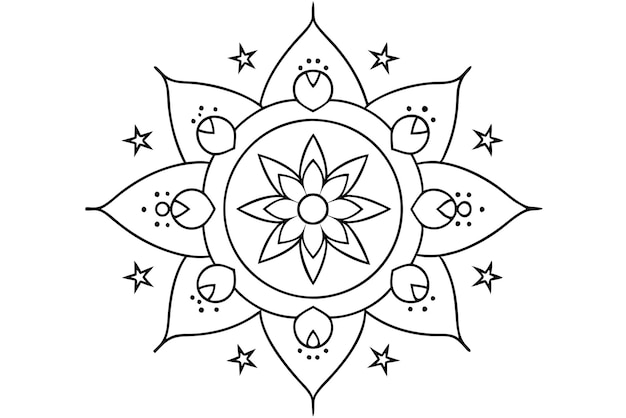 Mandala para ilustrar libros con diseños intrincados 6
