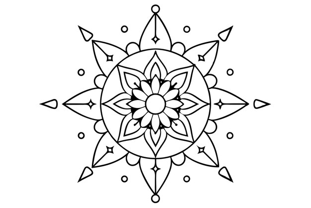 Mandala para ilustrar libros con formas fascinantes 6